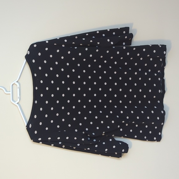 Rietmans Boat Neck Black and White Polka Dot Sweater - Picture 3 of 4